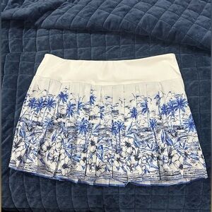 Tommy Bahama Blue and White Tropical Mini Skirt